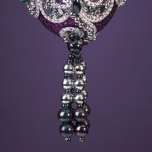 Винтажная елочная игрушка Яйцо - Royal Purpurra 10 см, подвеска Kurts Adler фото 5