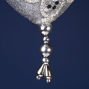 Винтажная елочная игрушка Сердце Sinfonia Argento 15 см, подвеска Kurts Adler фото 4
