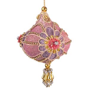 Винтажная елочная игрушка Royal Boho - Pink Grino 14 см, подвеска Kurts Adler фото 5