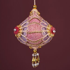 Винтажная елочная игрушка Royal Boho - Pink Grino 14 см, подвеска Kurts Adler фото 2