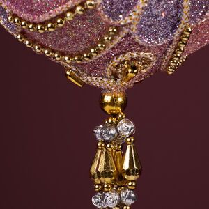 Винтажная елочная игрушка Royal Boho - Pink Grino 14 см, подвеска Kurts Adler фото 4
