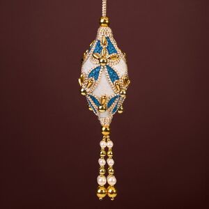 Винтажная елочная игрушка Kingly Delft 6 см, подвеска Kurts Adler фото 2