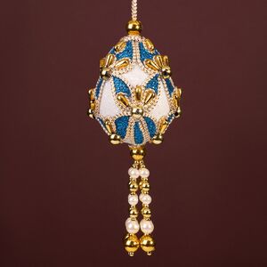 Винтажная елочная игрушка Яйцо Royal Delft 7 см, подвеска Kurts Adler фото 2