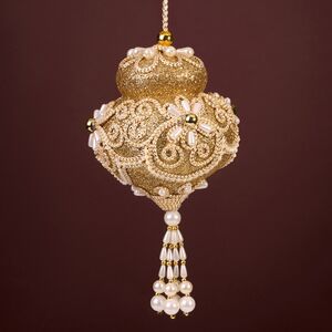 Винтажная елочная игрушка Pearl la Champagne - Lady Isla 11 см, подвеска
