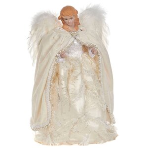 Ангел Рафаэль в кремовом наряде, 30 см