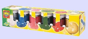 Краски с блестками 6 цв. (50 мл)