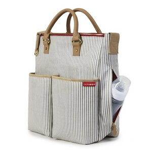 Сумка для мамы на коляску Duo Signature, 35*33*11 см, бело-серая полоска Skip Hop (Скип Хоп) фото 4