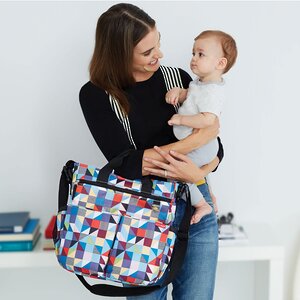 Сумка для мамы на коляску Duo Signature 35*33*11 см, цветные призмы Skip Hop фото 2