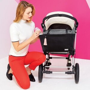 Сумка для мамы Nolita Diaper Tote 46*33 см черная с серым Skip Hop фото 4