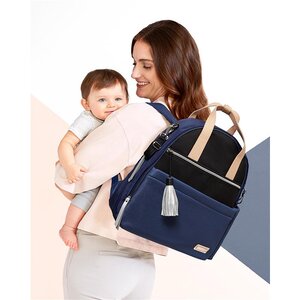 Рюкзак для мамы Nolita Neoprene Diaper 46*33 см черный с синим Skip Hop фото 3