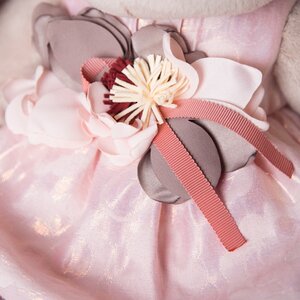 Мягкая игрушка Зайка Ми в розовом платье с цветком 34 см коллекция Город Budi Basa фото 2