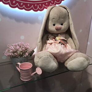 Мягкая игрушка Зайка Ми в розовом платье с цветком 34 см коллекция Город Budi Basa (Буди Баса) фото 5