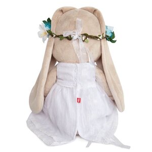 Мягкая игрушка Зайка Ми в белом платье и веночке 34 см коллекция Город Budi Basa фото 4