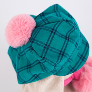 Мягкая игрушка Зайка Ми в зеленой кепке и розовом шарфе 23 см коллекция Город Budi Basa фото 4