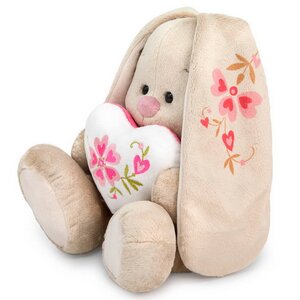 Мягкая игрушка Зайка Ми с сердцем 23 см, коллекция Розовые лепестки Budi Basa фото 3