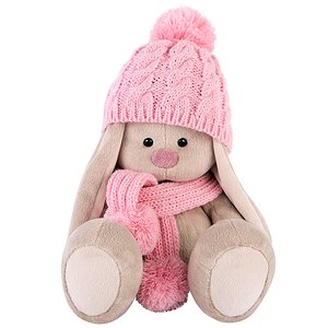 Мягкая игрушка Зайка Ми в розовой шапочке и шарфе 18 см коллекция Город Budi Basa фото 2