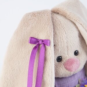 Мягкая игрушка Зайка Ми в фиолетовом платье с цветочком 15 см коллекция Малыши Budi Basa фото 2