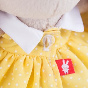 Мягкая игрушка Зайка Ми в желтом платье в горошек 15 см коллекция Малыши Budi Basa фото 2