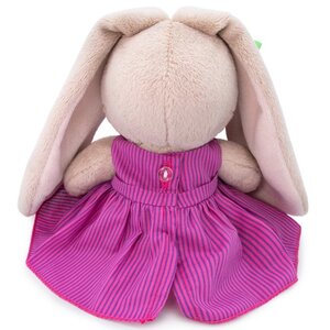 Мягкая игрушка Зайка Ми в розовом платье в полоску 15 см коллекция Малыши Budi Basa фото 4