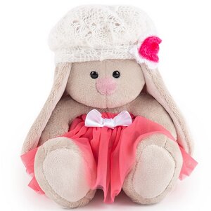 Мягкая игрушка Зайка Ми в розовой юбке с белым беретом 15 см коллекция Малыши