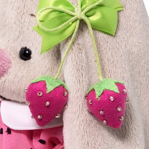 Мягкая игрушка Зайка Ми в розовом платье с клубничкой 15 см коллекция Малыши Budi Basa фото 4