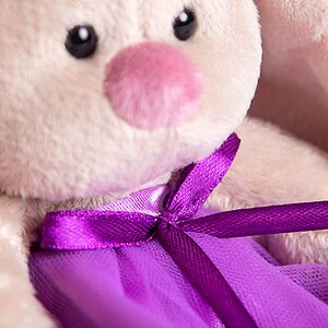 Мягкая игрушка Зайка Ми в веночке и в фиолетовом платье 15 см коллекция Малыши Budi Basa фото 2
