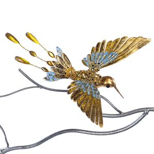 Елочная игрушка Птица Колибри - Jewel Hummingbird 21 см, клипса Goodwill фото 1