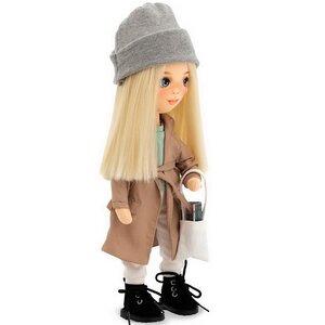 Мягкая кукла Sweet Sisters: Mia в бежевом тренче 32 см, коллекция Европейская зима Orange Toys фото 4