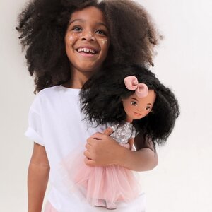 Мягкая кукла Sweet Sisters: Tina в розовом платье 32 см, коллекция Вечерний шик Orange Toys фото 6