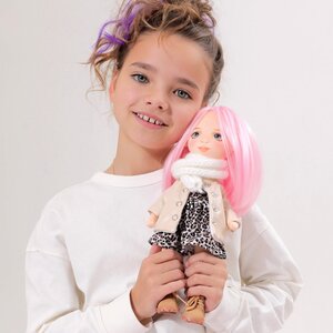 Мягкая кукла Sweet Sisters: Billie в кожаном пуховике 32 см, коллекция Европейская зима Orange Toys фото 9