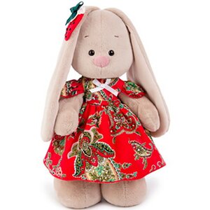 Мягкая игрушка Зайка Ми в красном платьице с клубничкой 25 см коллекция Город Budi Basa фото 2