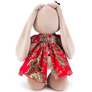 Мягкая игрушка Зайка Ми в красном платьице с клубничкой 25 см коллекция Город Budi Basa фото 3