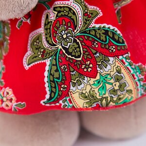 Мягкая игрушка Зайка Ми в красном платьице с клубничкой 25 см коллекция Город Budi Basa фото 5