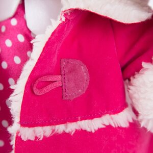 Мягкая игрушка Зайка Ми в платье и розовой дубленке 32 см коллекция Город Budi Basa фото 3