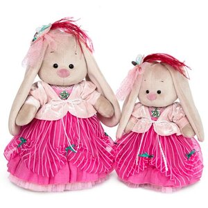 Мягкая игрушка Зайка Ми барышня в карамельно-розовом 25 см коллекция Барышня и Кавалер Budi Basa фото 2