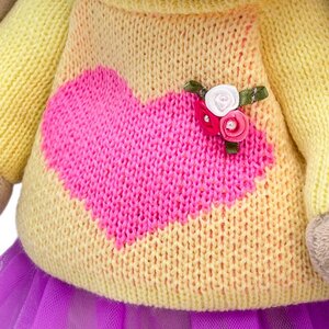 Мягкая игрушка Зайка Ми в свитере с сердцем 32 см Budi Basa фото 3