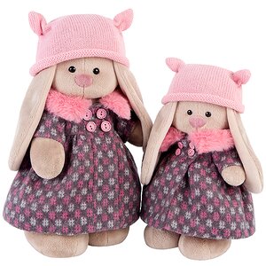 Мягкая игрушка Зайка Ми в пальто и розовой шапке 32 см коллекция Город Budi Basa фото 2