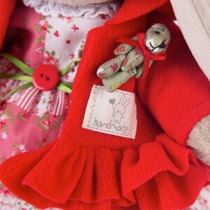 Мягкая игрушка Зайка Ми Маково-красная 25 см коллекция Прованс Budi Basa фото 4
