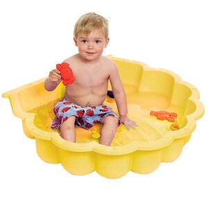 Песочница-бассейн детская Ракушка, 87*78*20 см, желтый Paradiso фото 1