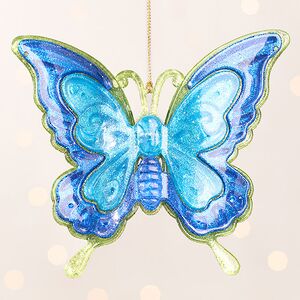 Елочная игрушка Бабочка Пелеида 12 см зеленая, подвеска Kurts Adler фото 5