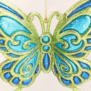 Елочная игрушка Бабочка Пелеида 12 см зеленая, подвеска Kurts Adler фото 4
