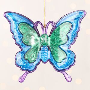 Елочная игрушка Бабочка Пелеида 12 см фиолетовая, подвеска Kurts Adler фото 5
