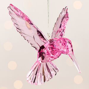 Елочная игрушка Колибри Crystal Pink 10 см, подвеска