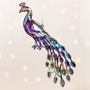 Елочная игрушка Драгоценный Павлин 12 см розовый, подвеска Kurts Adler фото 4