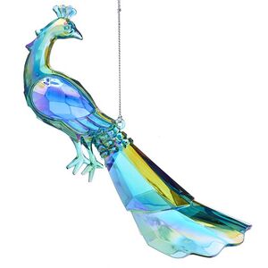 Елочная игрушка Радужный Павлин 16.5 см, подвеска Kurts Adler фото 3