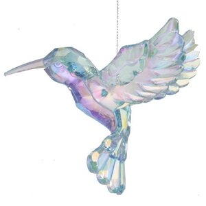 Елочная игрушка Радужная Птичка Колибри 9 см аквамариновая, подвеска Kurts Adler (Куртс Адлер) фото 5