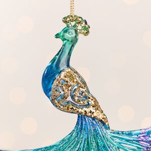 Елочная игрушка Грациозный Павлин 15 см зеленый, подвеска Kurts Adler фото 2