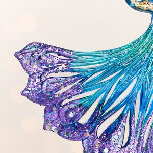 Елочная игрушка Грациозный Павлин 15 см зеленый, подвеска Kurts Adler фото 3