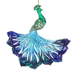 Елочная игрушка Грациозный Павлин 15 см зеленый, подвеска Kurts Adler фото 5