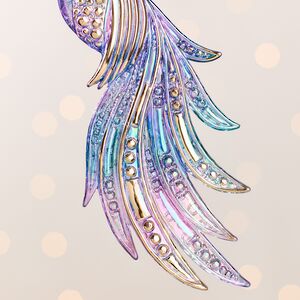 Елочная игрушка Павлин - Янтарное Сердце 16 см, подвеска Kurts Adler фото 4